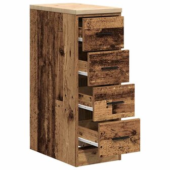 Garagekast 30x51x85 cm massief grenenhout oud hout 5