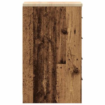 Garagekast 30x51x85 cm massief grenenhout oud hout 7