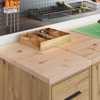 Garagekast 30x51x85 cm massief grenenhout artisan eikenkleurig 3