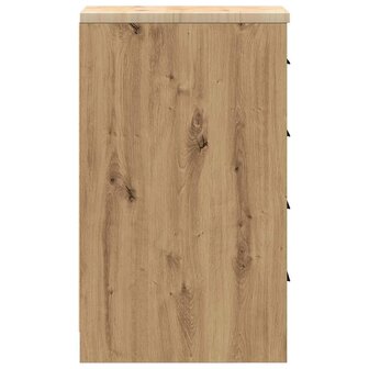 Garagekast 30x51x85 cm massief grenenhout artisan eikenkleurig 7