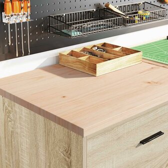 Garagekast 60x51x85 cm massief grenenhout sonoma eikenkleurig 3