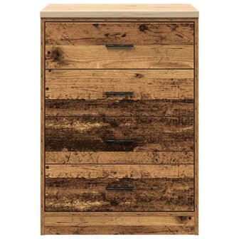 Garagekast 60x51x85 cm massief grenenhout oud hout 6