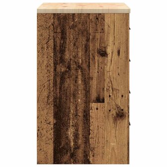 Garagekast 60x51x85 cm massief grenenhout oud hout 7