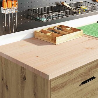 Garagekast 60x51x85 cm massief grenenhout artisan eikenkleurig 3