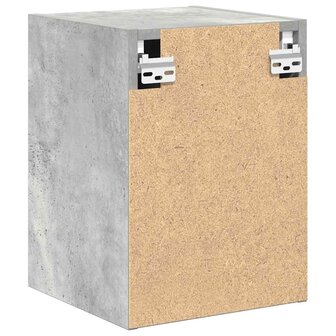 Garage wandkasten 2 st bewerkt hout betongrijs 8