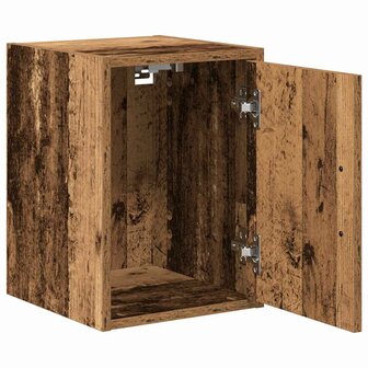 Garage wandkasten 2 st bewerkt hout oud hout 5