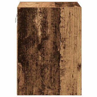 Garage wandkasten 2 st bewerkt hout oud hout 7