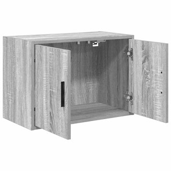 Garage wandkasten 2 st spaanplaat Sonoma grijs 5