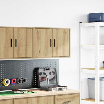 Garage wandkast bewerkt hout ambachtelijk eiken 3