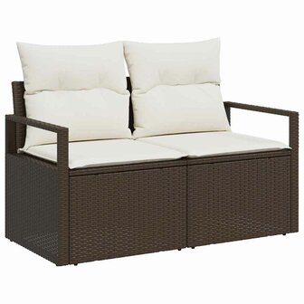 Bankstel 4 pcs Bruin poly rattan 4