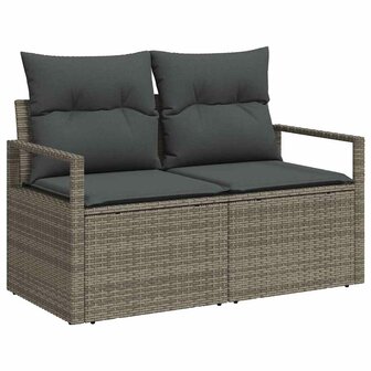 Bankstel 4 pcs Grijs poly rattan 4