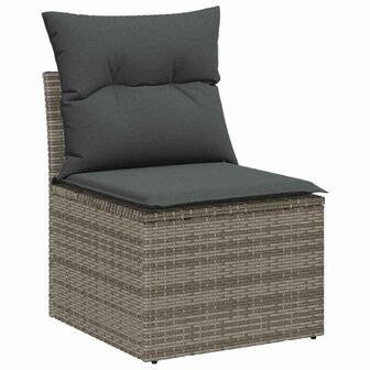 Bankstel 4 pcs Grijs poly rattan 5