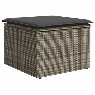 Bankstel 4 pcs Grijs poly rattan 6