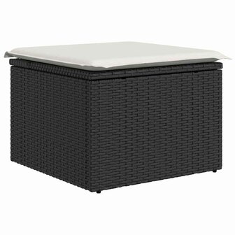 Bankstel 5 pcs Zwart poly rattan 6