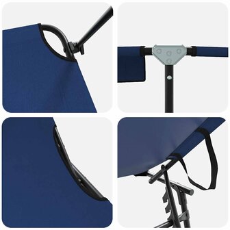 Opvouwbare zonnebed Blauw 190 x 57 x 81 cm oxford 7