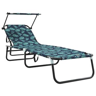 Opvouwbare zonnebed Multikleur 190 x 57 x 81 cm oxford 2