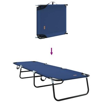 Opvouwbare zonnebed Blauw 188 x 57 x 86,5 cm Polyester 8
