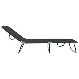 Opvouwbare zonnebed Zwart 188 x 57 x 86,5 cm Polyester 5