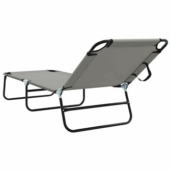 Opvouwbare zonnebed Grijs 188 x 57 x 86,5 cm Polyester 6