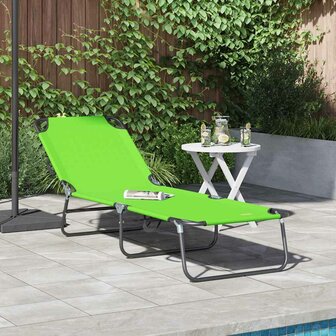 Opvouwbare zonnebed Groen 188 x 57 x 86,5 cm Polyester 1
