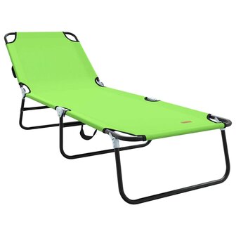 Opvouwbare zonnebed Groen 188 x 57 x 86,5 cm Polyester 2