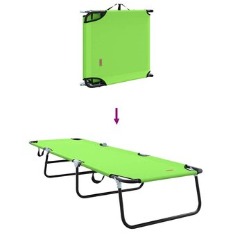 Opvouwbare zonnebed Groen 188 x 57 x 86,5 cm Polyester 8