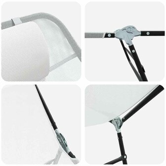 Opvouwbare zonnebed Cr&egrave;me 182 x 55 x 85,5 cm Textileen 7