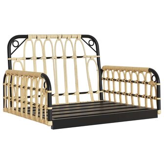 Schommelstoel met kussens 63x58x39 cm poly rattan en staal 5