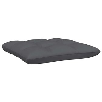 Tuinbank 2-zits met kussens massief grenenhout zwart 6