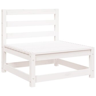 Tuinbank zonder armleuningen 70x70x67 cm massief grenenhout wit 2