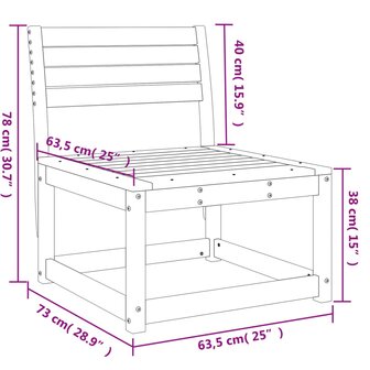 Tuinbank massief grenenhout wasbruin 8