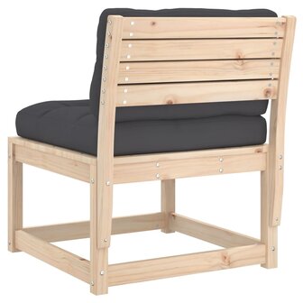 Tuinbank met kussens massief grenenhout 7