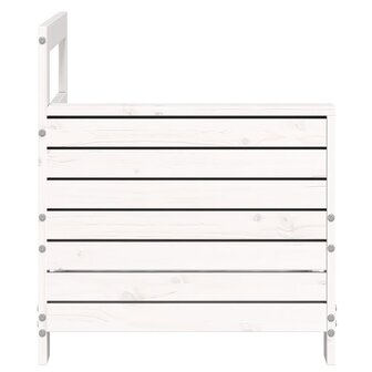 Tuinbank met armleuning 69x62x70,5 cm massief grenenhout wit 5