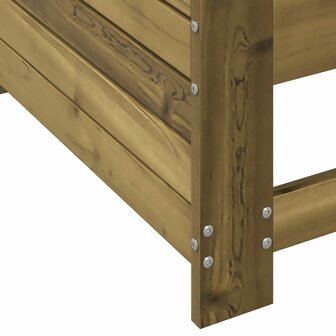 Tuinbank met armleuning 69x62x70,5 cm ge&iuml;mpregneerd grenenhout 7