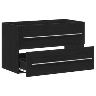 Wastafelkast Zwart Eiken 80x38,5x48 cm Engineered Wood 5