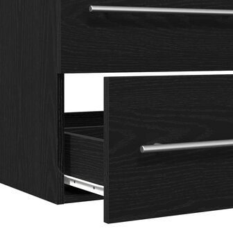 Wastafelkast Zwart Eiken 80x38,5x48 cm Engineered Wood 9