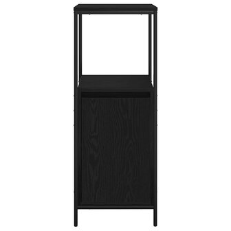 Badkamermeubel met planken 36x35x95 cm zwart eikenkleurig 6