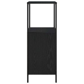 Badkamermeubel met planken 36x35x95 cm zwart eikenkleurig 7