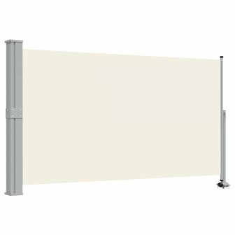 Tuinscherm uittrekbaar 140x300 cm cr&egrave;mekleurig 2