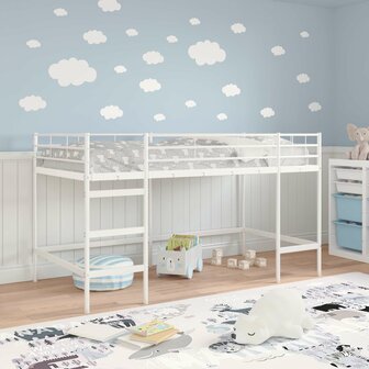 Halfhoogslaper voor Kids Wit 79,5 x 200 cm Staal 3