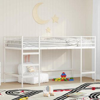 Halfhoogslaper voor Kids Wit 90 x 200 cm Staal 1