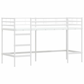 Halfhoogslaper voor Kids Wit 99,5 x 190 cm Staal 4