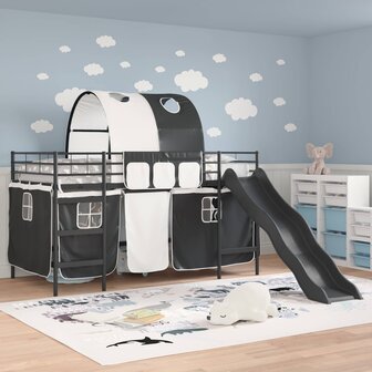 Halfhoogslaper voor Kids Zwart 90 x 200 cm Metaal 3