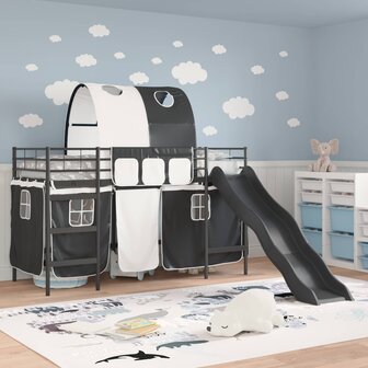 Halfhoogslaper voor Kids Zwart 99,5 x 190 cm Metaal 3