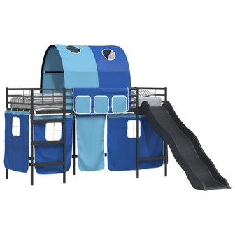 Halfhoogslaper voor Kids Zwart en Blauw 74,5 x 190 cm Metaal 2