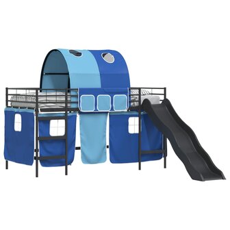 Halfhoogslaper voor Kids Zwart en Blauw 107 x 200 cm Metaal 2