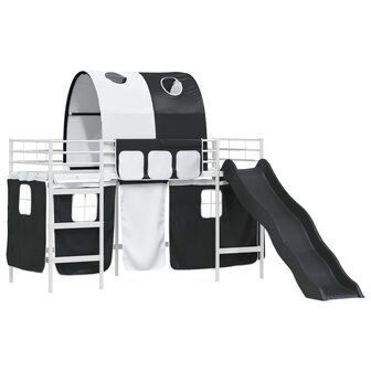 Halfhoogslaper voor Kids Wit en zwart 99,5 x 190 cm Metaal 4