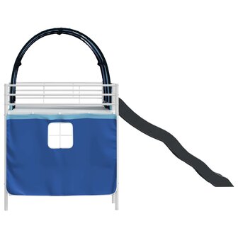 Halfhoogslaper voor Kids Wit en Blauw 99,5 x 200 cm Metaal 9