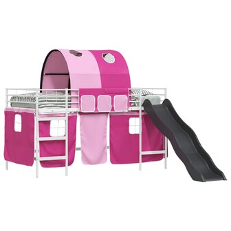 Halfhoogslaper voor Kids Wit en Roze 90 x 200 cm Metaal 2