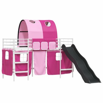 Halfhoogslaper voor Kids Wit en Roze 99,5 x 190 cm Metaal 4
